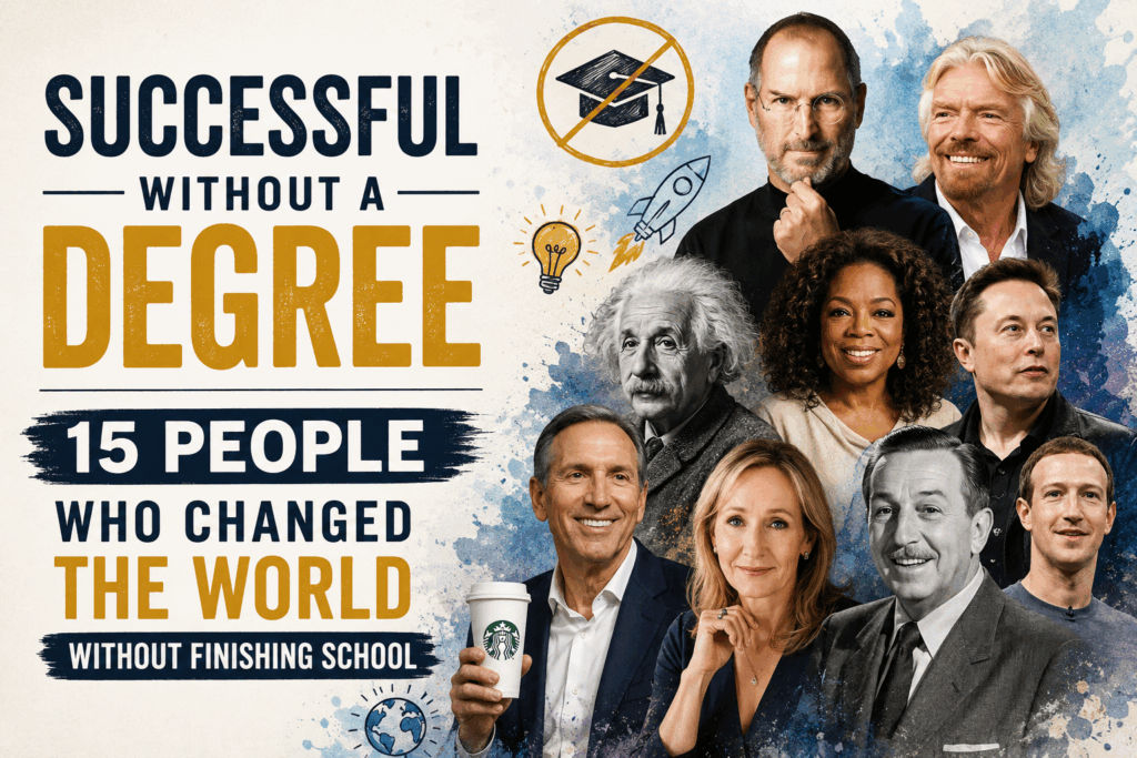 Successful Without a Degree: 15 People Who Changed the World Without Finishing School